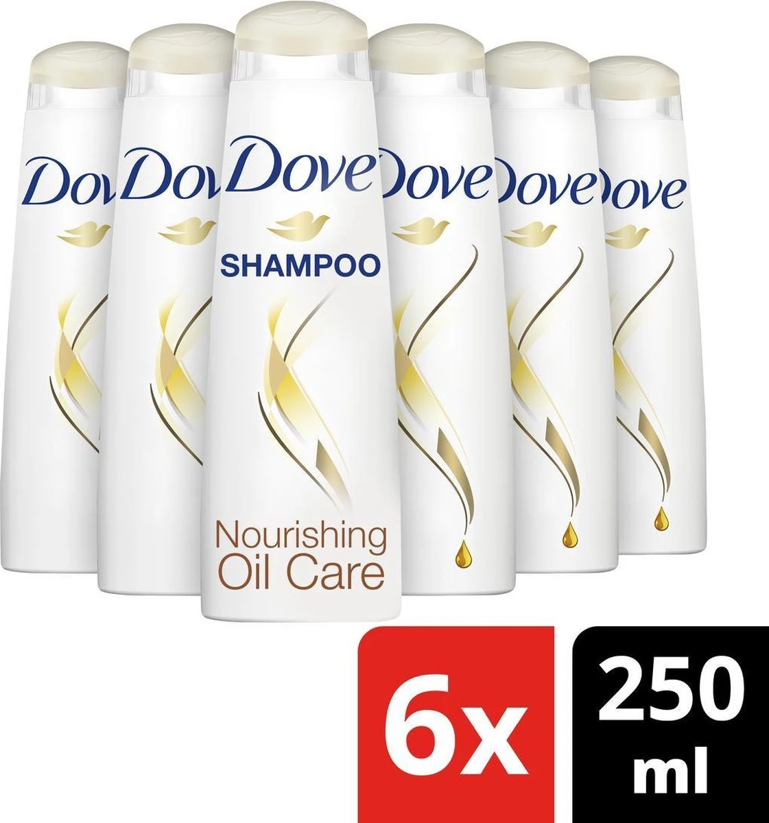 Dove Nourishing Oil & Care Shampoo - 6 X 250ml - Voordeelverpakking 2 Dove Nourishing Oil & Care Shampoo - 6 X 250ml - Voordeelverpakking - Afbeelding 2