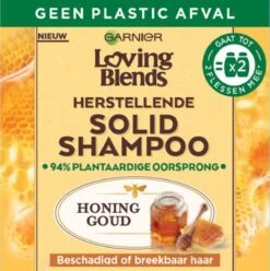 Garnier Loving Blends Solid Shampoo Bar Honing Goud - 1 Stuk