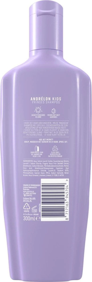Andrélon Prinses Kids Shampoo - 6 X 300 Ml - Voordeelverpakking 6 Andrélon Prinses Kids Shampoo - 6 X 300 Ml - Voordeelverpakking - Afbeelding 6