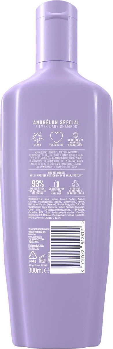 Andrélon Zilver Care - Shampoo En Conditioner - Set 6 Andrélon Zilver Care - Shampoo En Conditioner - Set - Afbeelding 6