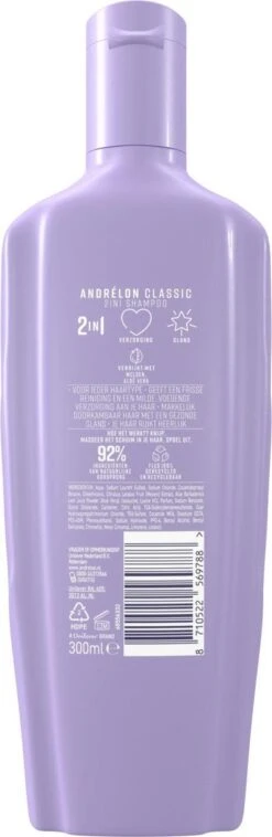 Andrélon Shampoo 2in1 - 6 X 300ML - Voordeelverpakking 13 Andrélon Shampoo 2in1 - 6 X 300ML - Voordeelverpakking -Garnier winkel 391x1200 3