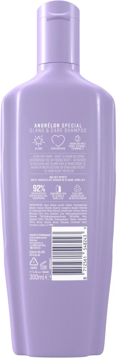 Andrélon Intense Glans & Care Shampoo - 6 X 300 Ml - Voordeelverpakking 7 Andrélon Intense Glans & Care Shampoo - 6 X 300 Ml - Voordeelverpakking - Afbeelding 7