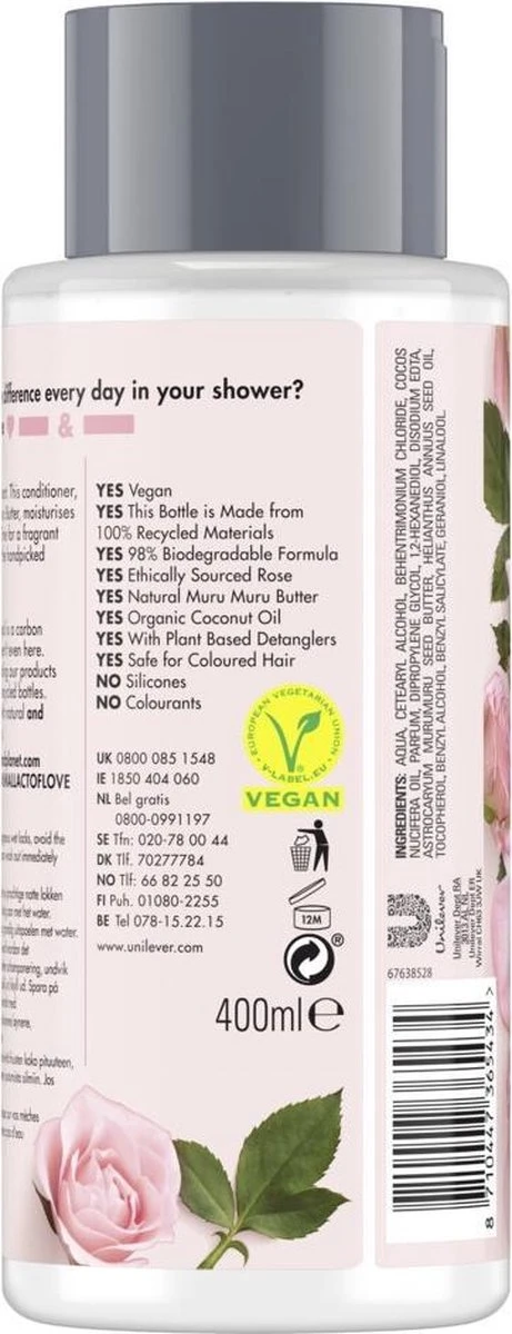 6x Love Beauty And Planet Conditioner Muru Muru Butter & Rose Oil 400 Ml 2 6x Love Beauty And Planet Conditioner Muru Muru Butter & Rose Oil 400 Ml - Afbeelding 2