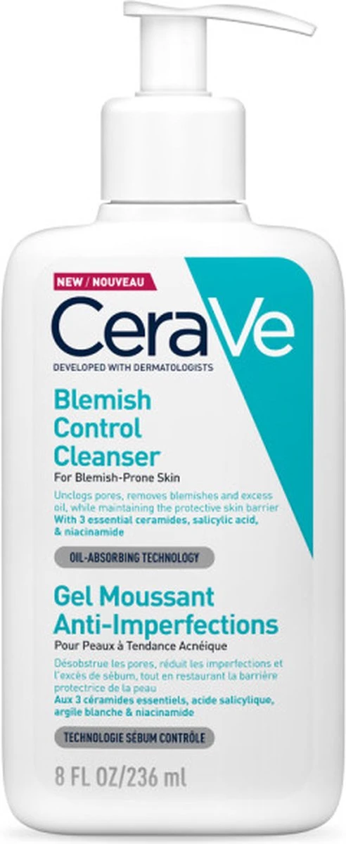 CeraVe Blemish Control Cleanser - 236ml - Gezichtsreiniger Voor Huid Met Neiging Tot Acne 1 CeraVe Blemish Control Cleanser - 236ml - Gezichtsreiniger Voor Huid Met Neiging Tot Acne