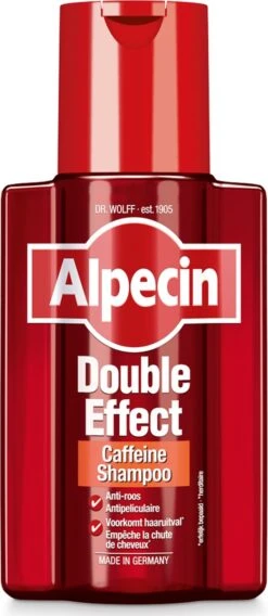 Alpecin Double Effect 200ml | Anti Roos En Natuurlijke Haargroei Shampoo | Voorkomt En Vermindert Haaruitval