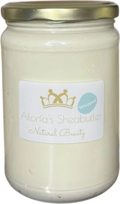 Whipped Unrefined Shea Butter - Biologisch Opgeklopte Ongeraffineerd Sheaboter Sheabutter 500 Ml