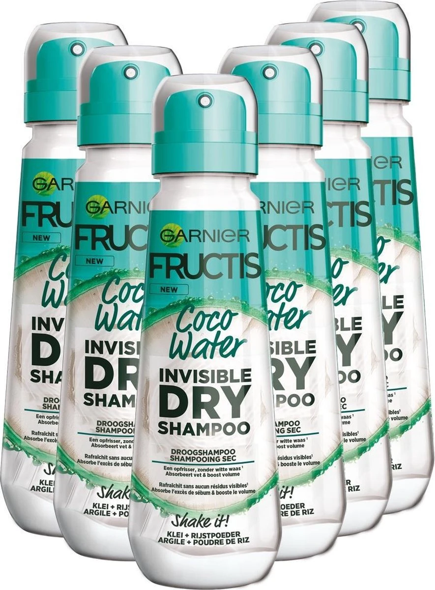Garnier Fructis Compressed Droogshampoo Coco - 6 X 100 Ml 1 Garnier Fructis Compressed Droogshampoo Coco - 6 X 100 Ml